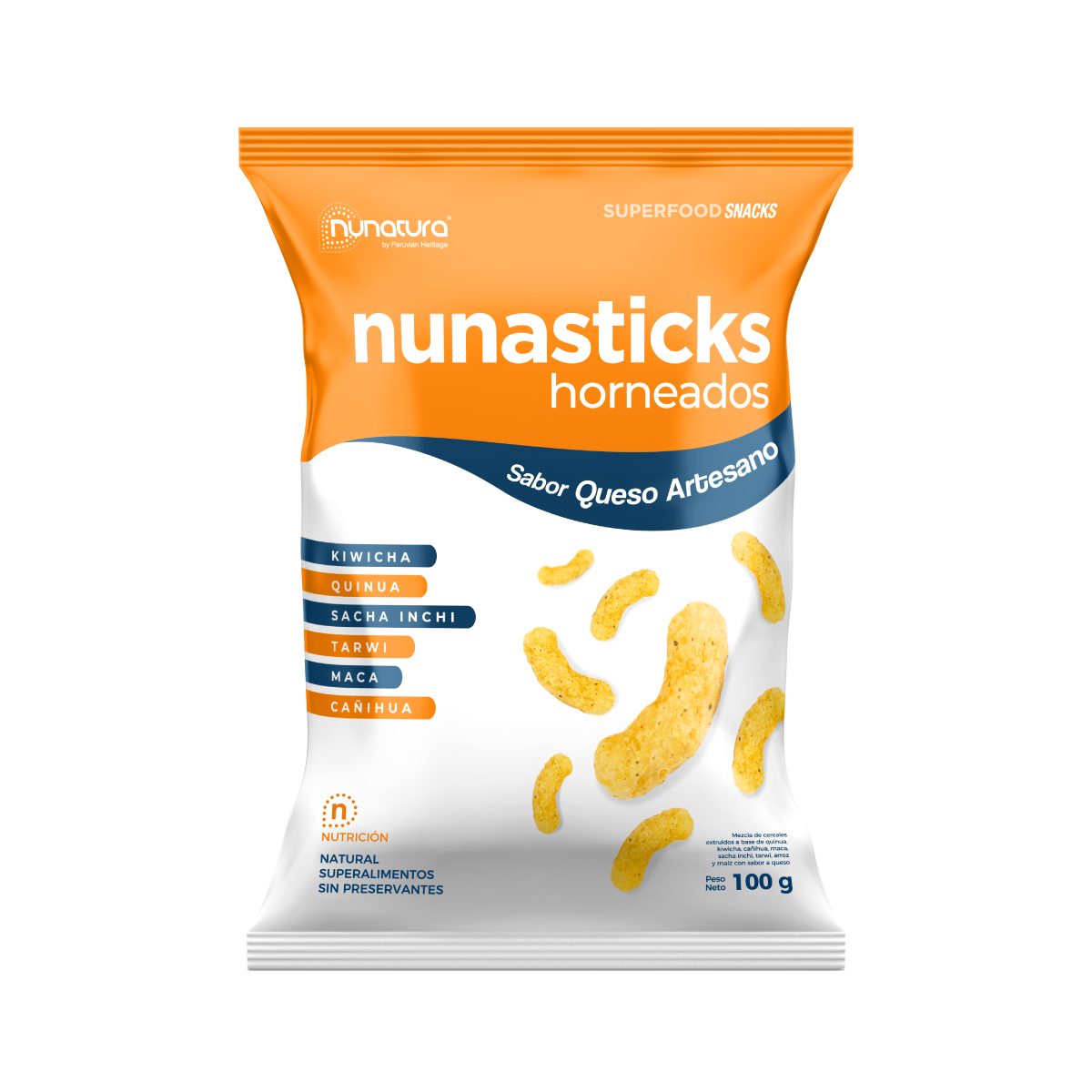 Nunasticks-Queso-1 Nunasticks Queso Artesano 100 g - Imagen 1